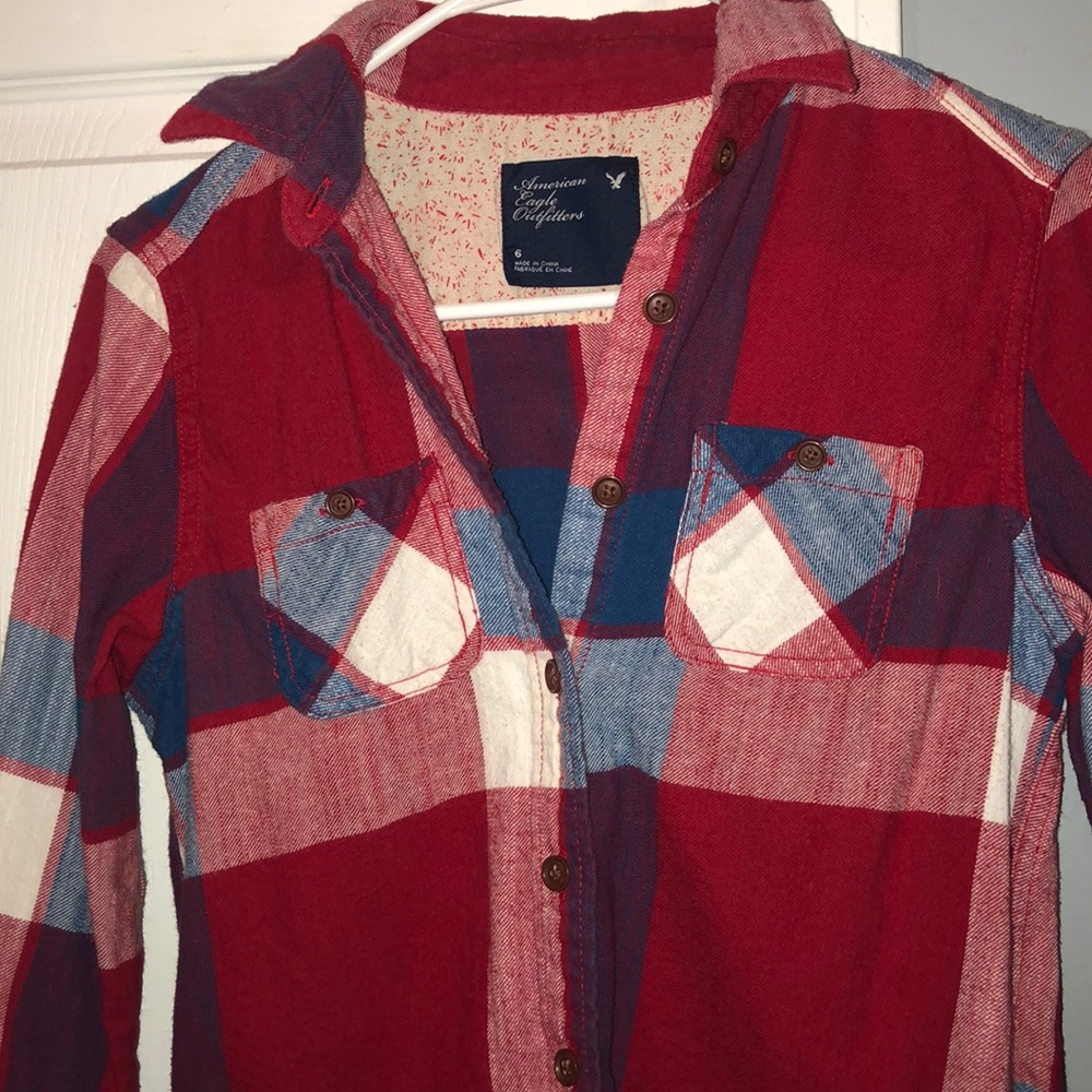 FLEECE AMERICAN EAGLE BUTTON UP